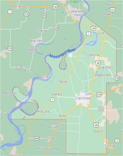 Coahoma County Map